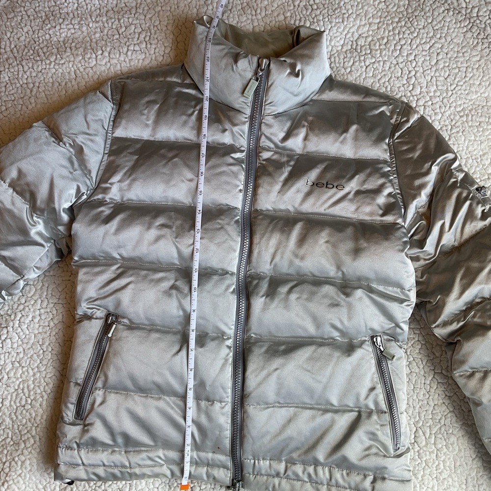 Vintage Bebe Silver Down Puffer Jacket - image 8
